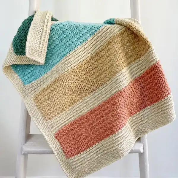 Easy Striped Baby Blanket
