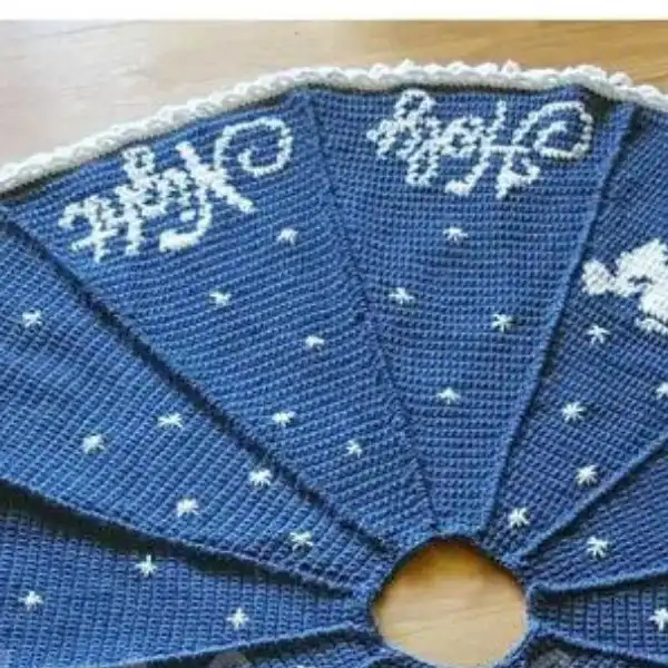 Starry Night Crochet Tree Skirt