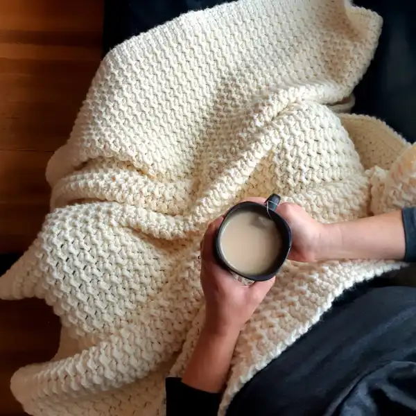 Chunky Crochet Blanket - The Sunday Throw