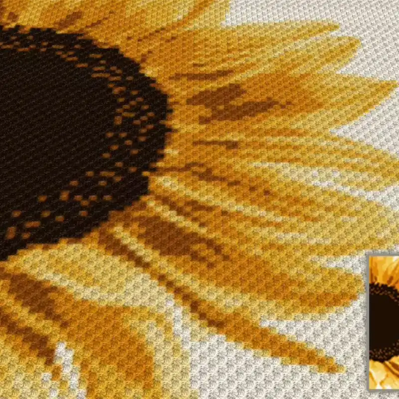 Beautiful Sunflower C2C Graphgan 