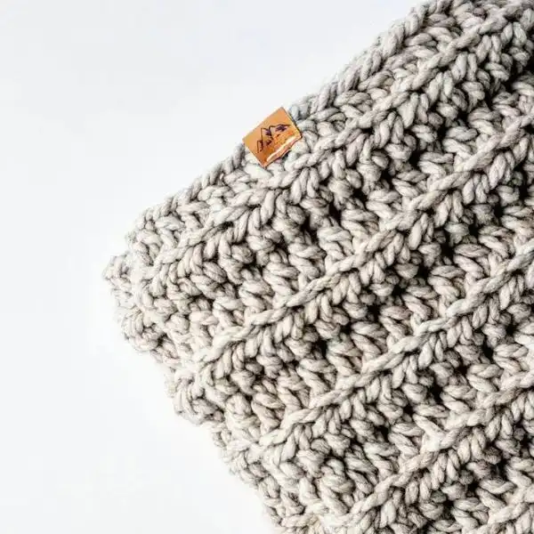 Basket Rib Knit Infinity Scarf
