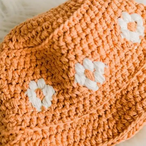 Crochet Floral Bucket Hat