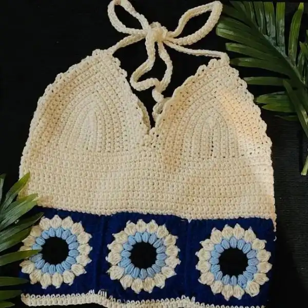 Crochet Evil Eye Top