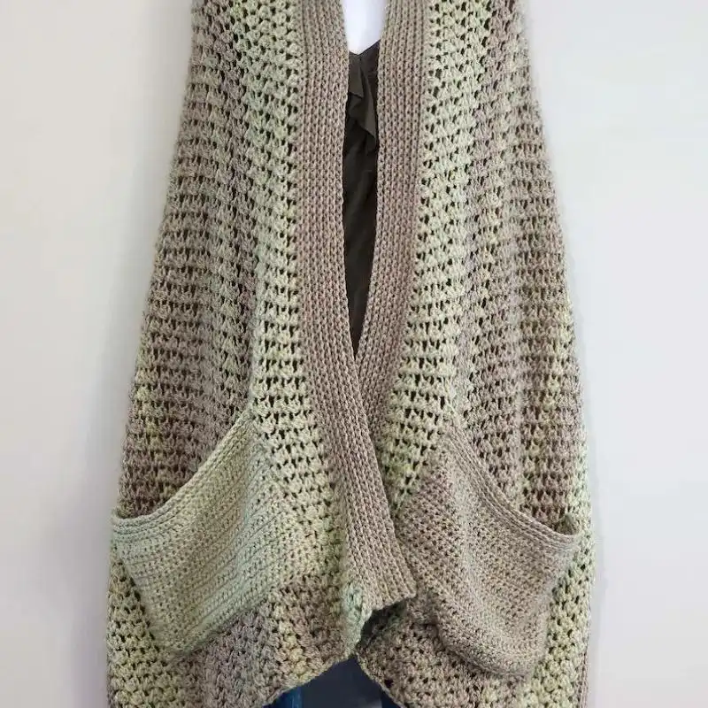 Crochet Pocket Shawl Pattern