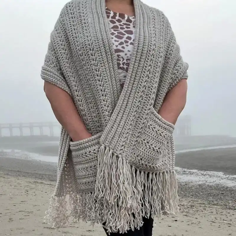 Sandy Shore Crochet Shawl