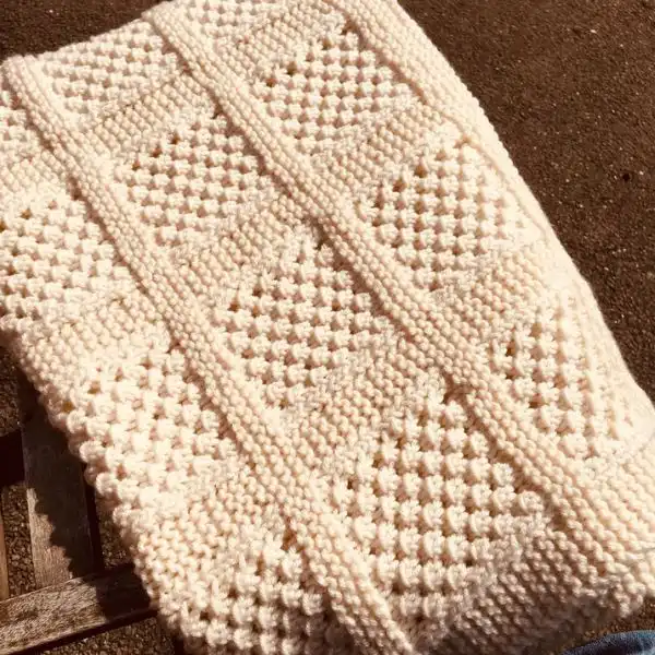 Lace Panel Baby Blanket