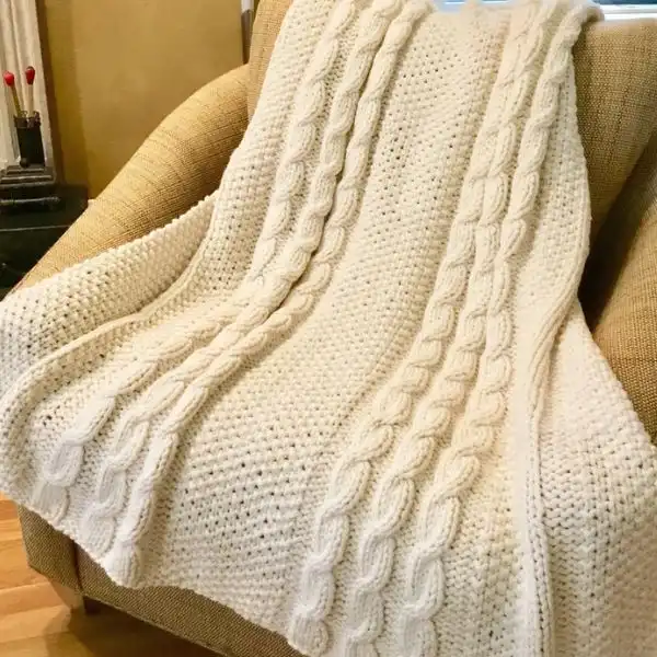 Textured Cable Blanket