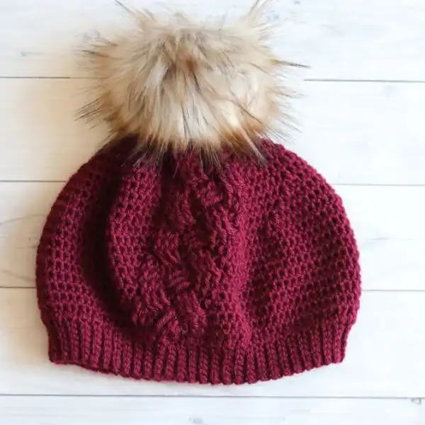 Slouchy Cable Hat