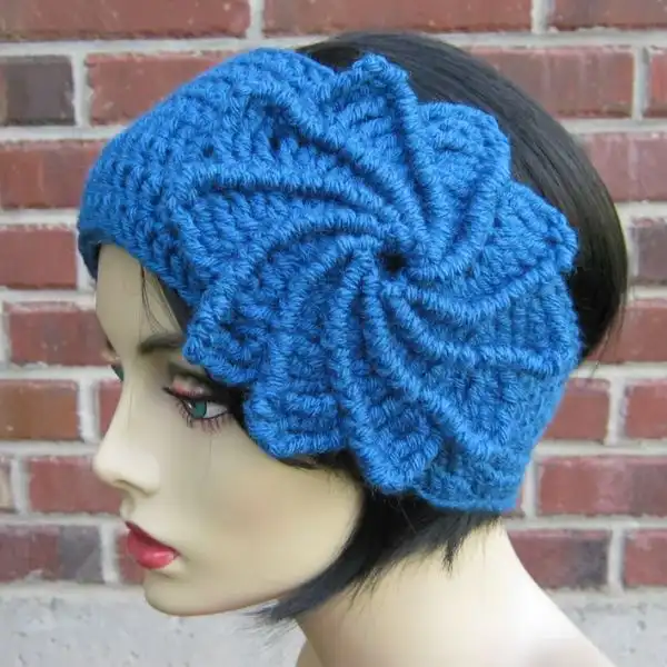 Crochet Headband With Flower