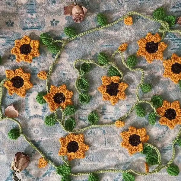Crochet Flower Garland
