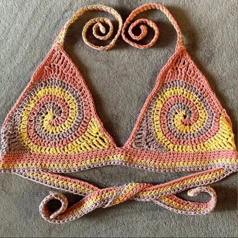Crochet Spiralis Bikini Bra
