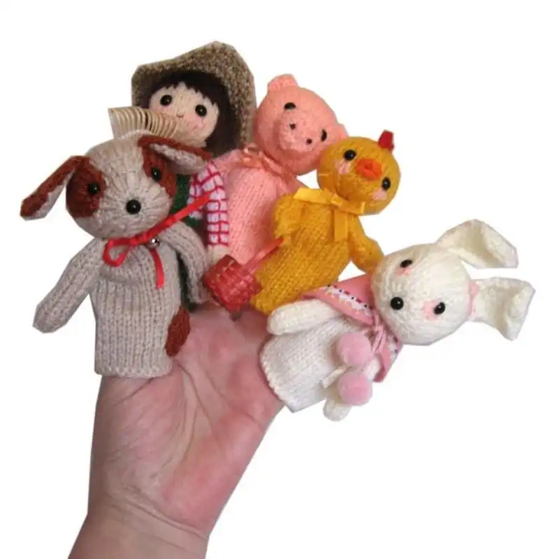 Red Farm With Animal Friends Finger Puppet