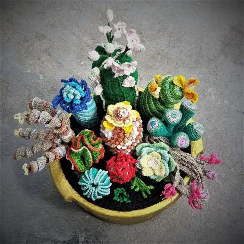 Crochet Cactus Garden