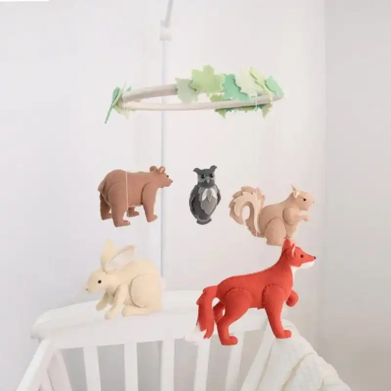 Crochet Baby Mobile With Miniature Animals