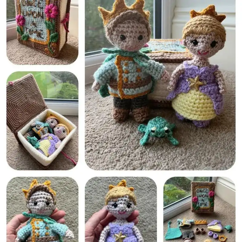 Crochet Fairytale Book Figurines