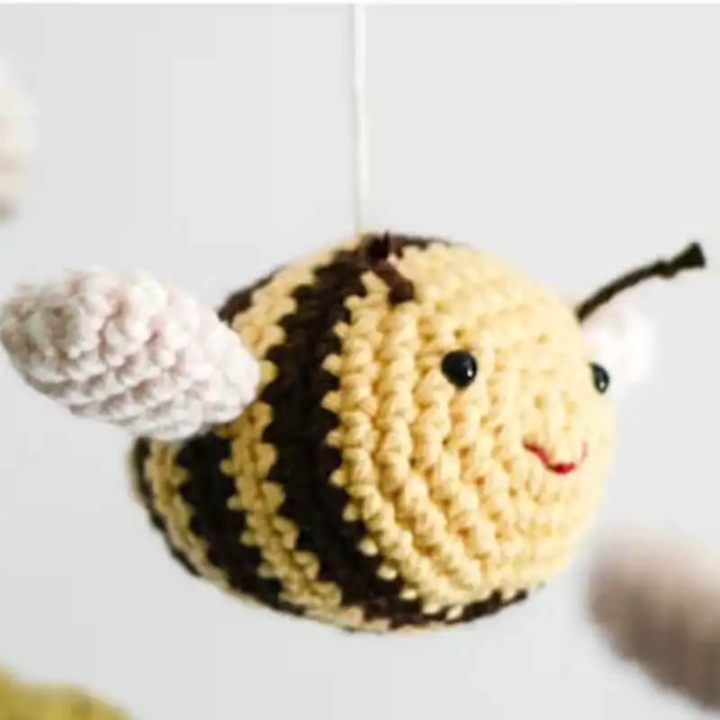 Crochet Strawberry And Bee Mobile