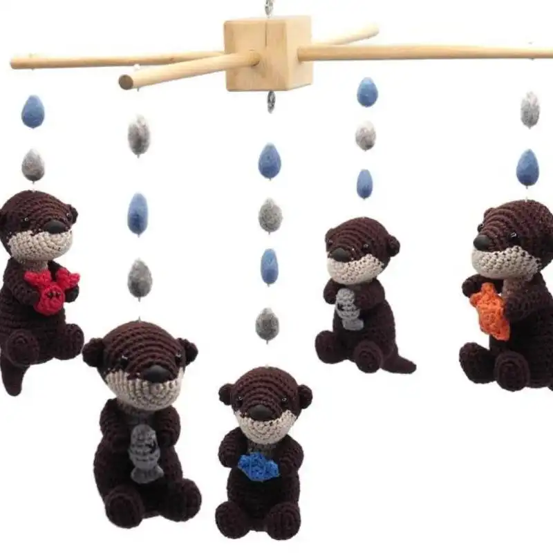 Crochet Otters Mobile