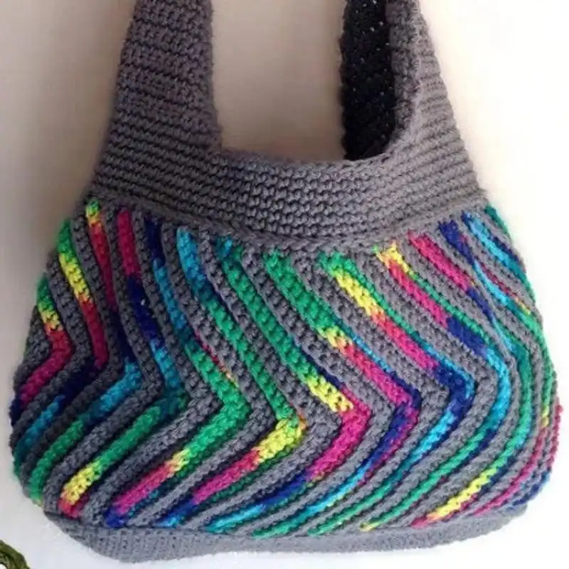 Crochet Chevron Handbag