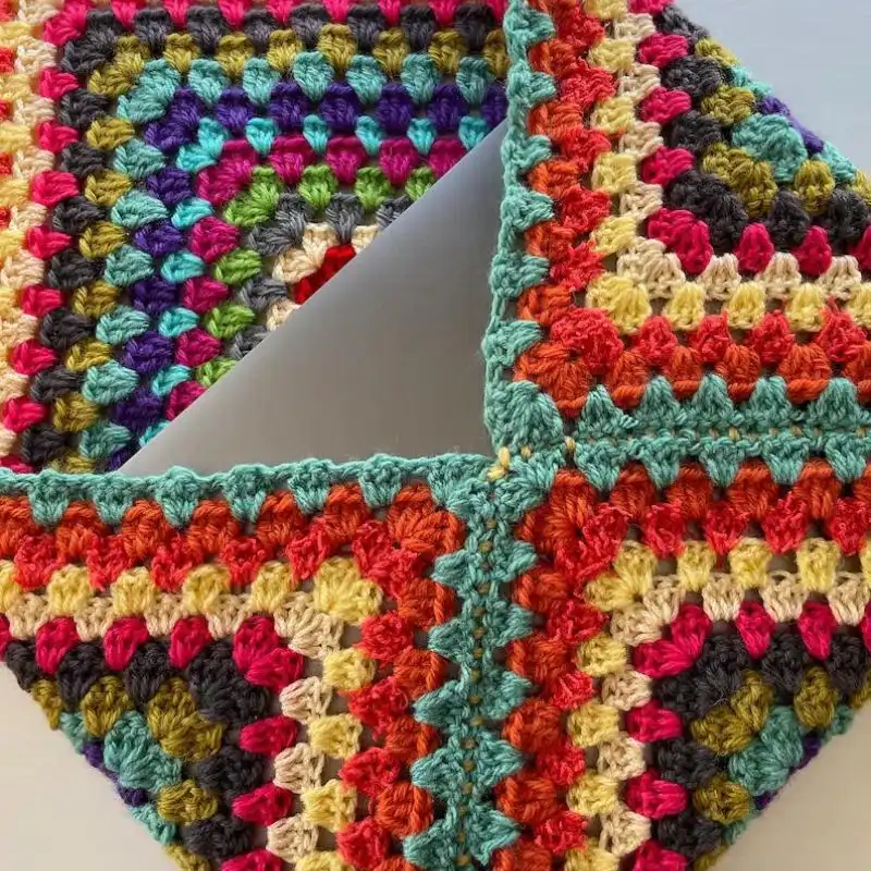 Sustainable Granny Square Laptop Case