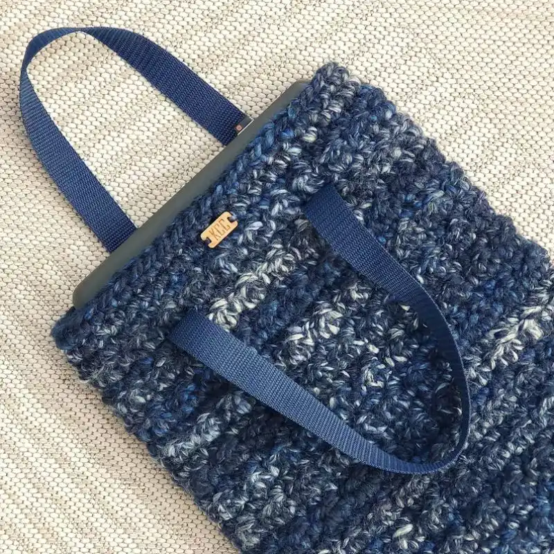 Crochet Laptop Tote Bag
