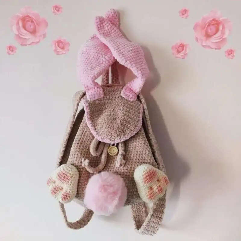 Crochet Bunny Backpack