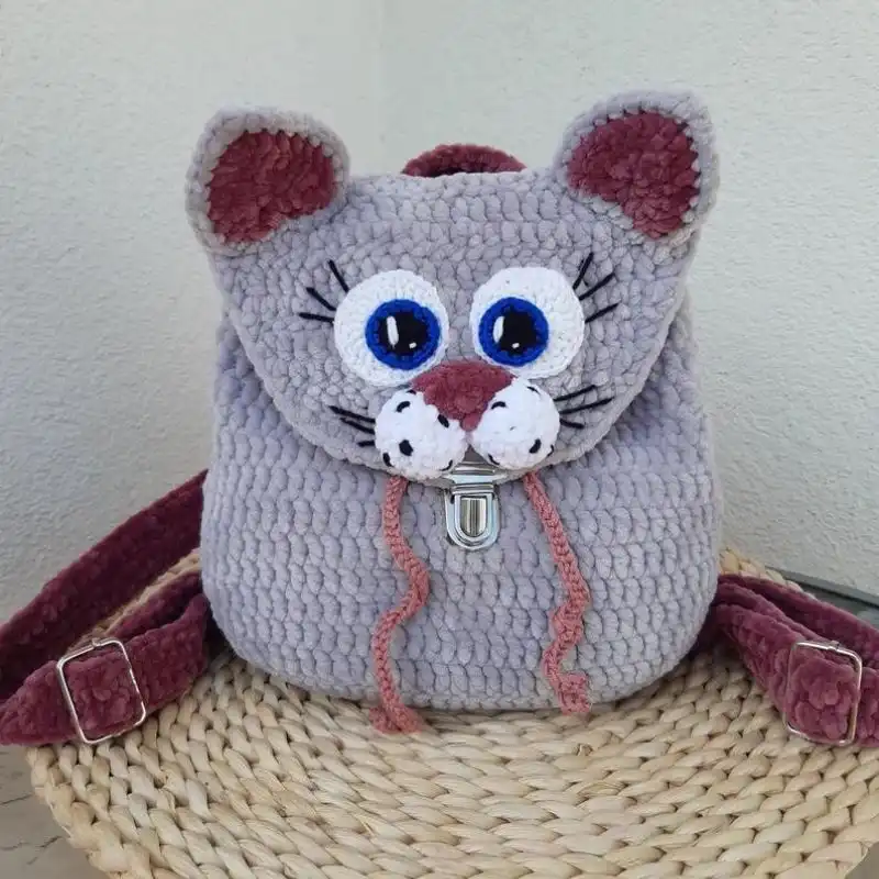 Crochet Cat Backpack