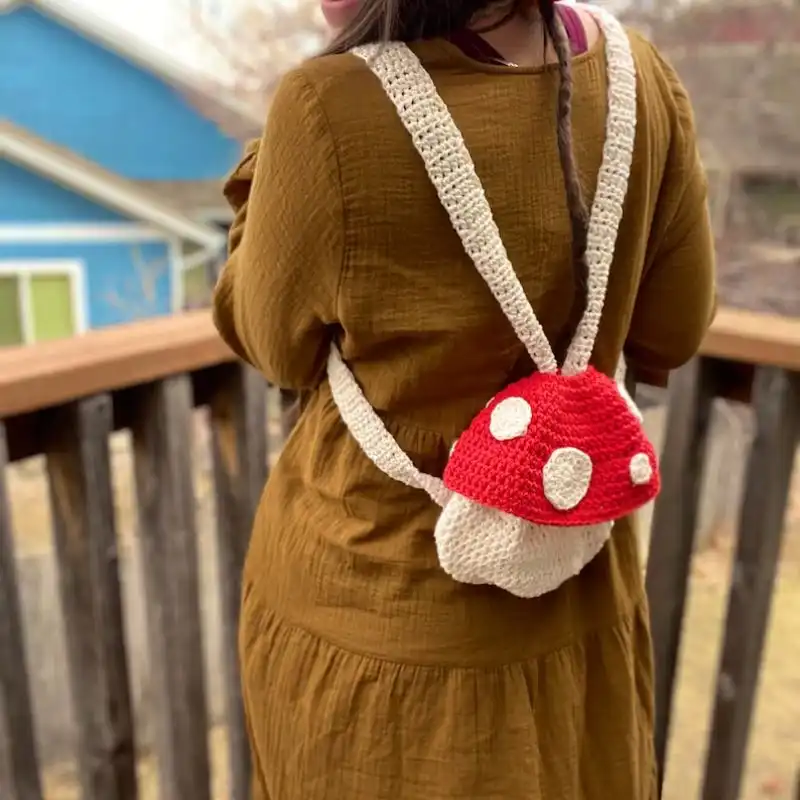 Crochet Shroom Backpack