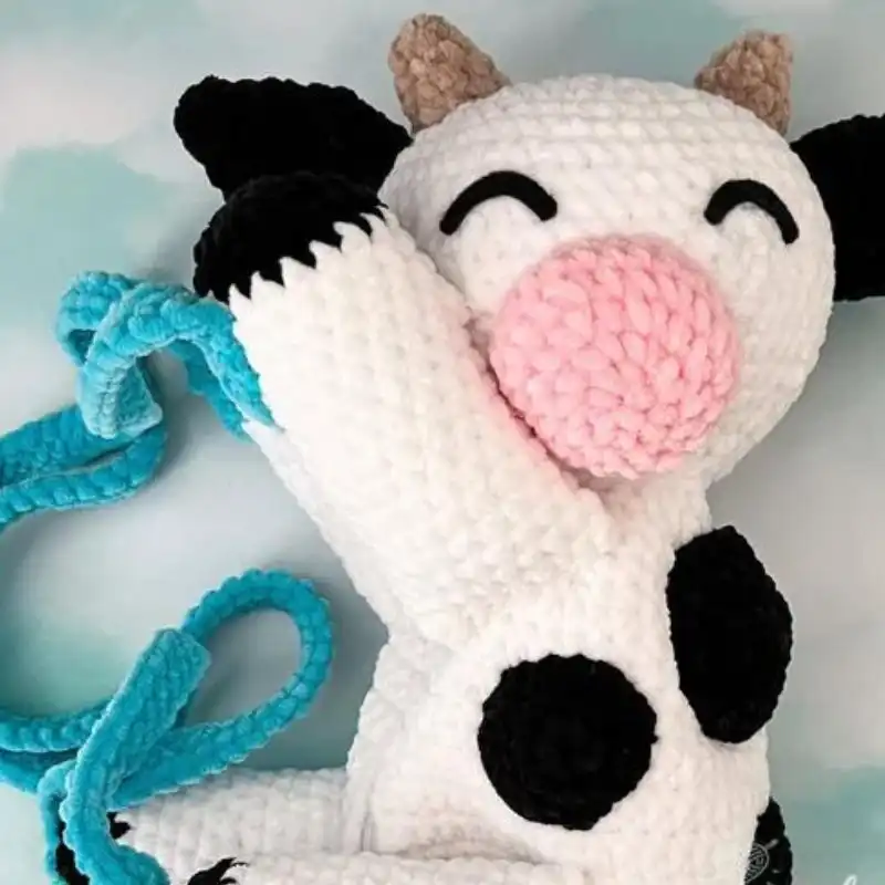 Crochet Cow Backpack