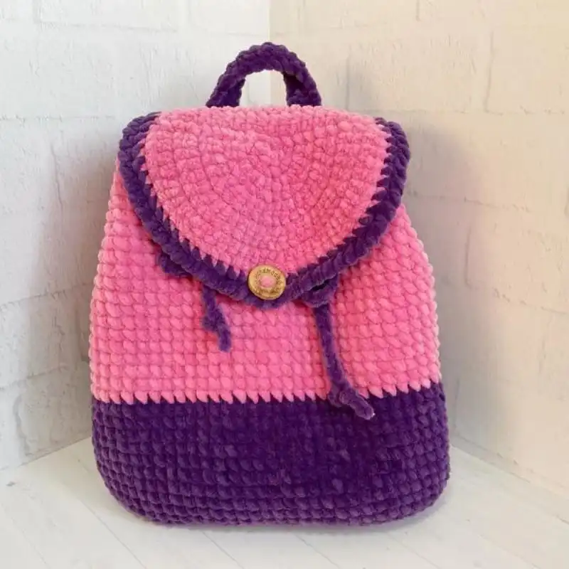Crochet Plush Backpack
