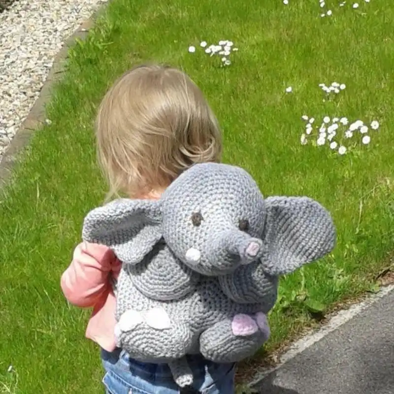 Crochet Elephant Backpack