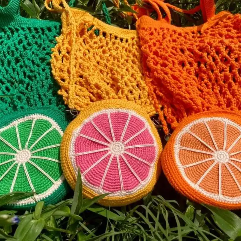 Crochet Foldable Fruit Market Bag