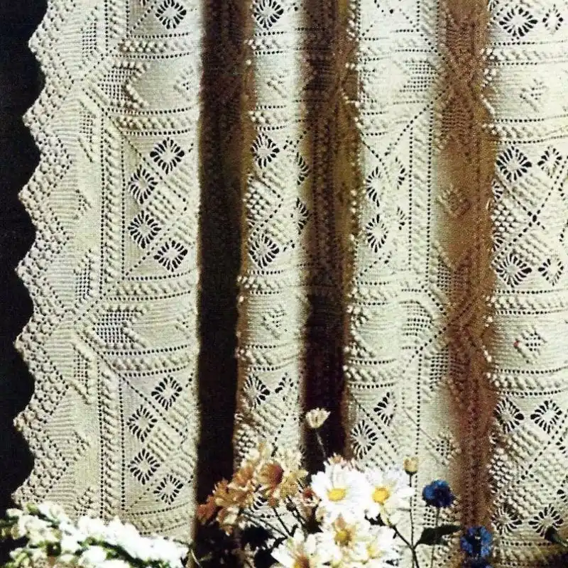 Crocheted Curtain Or Bedspread Pattern