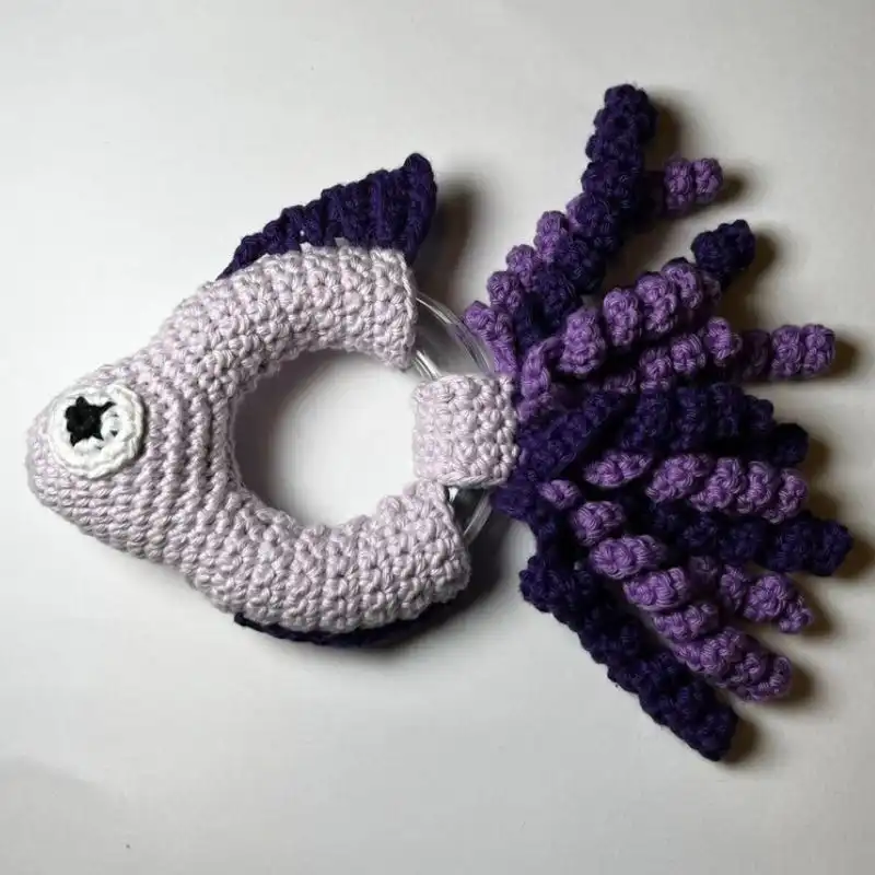 Crochet Teether and Fish Rattle - Sarah & Grace
