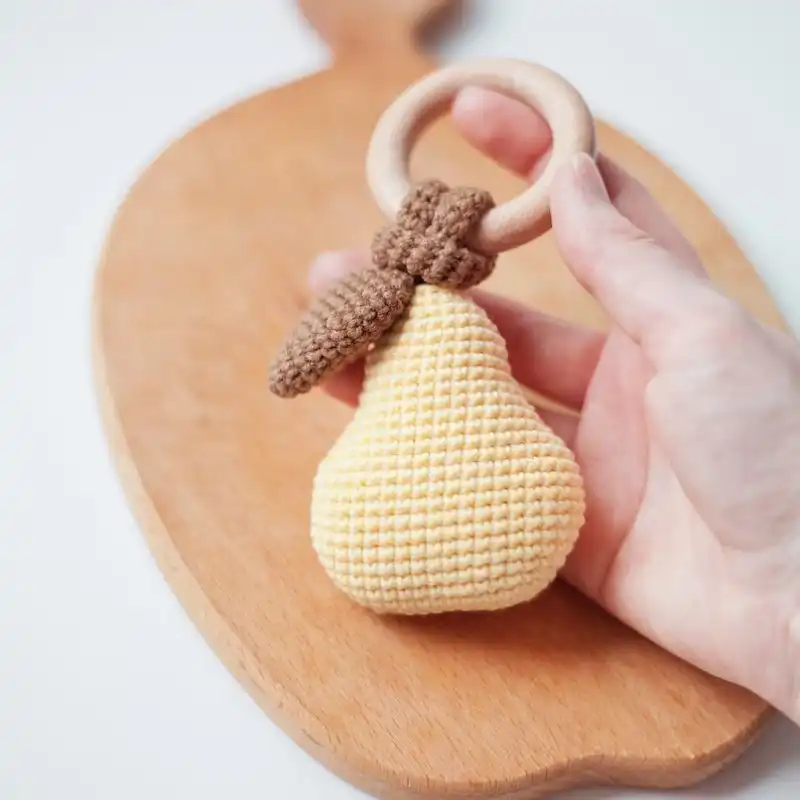 Pear Rattle Teether