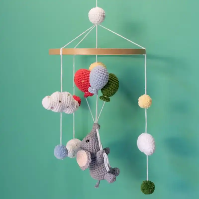 Crochet Elephant Mobile