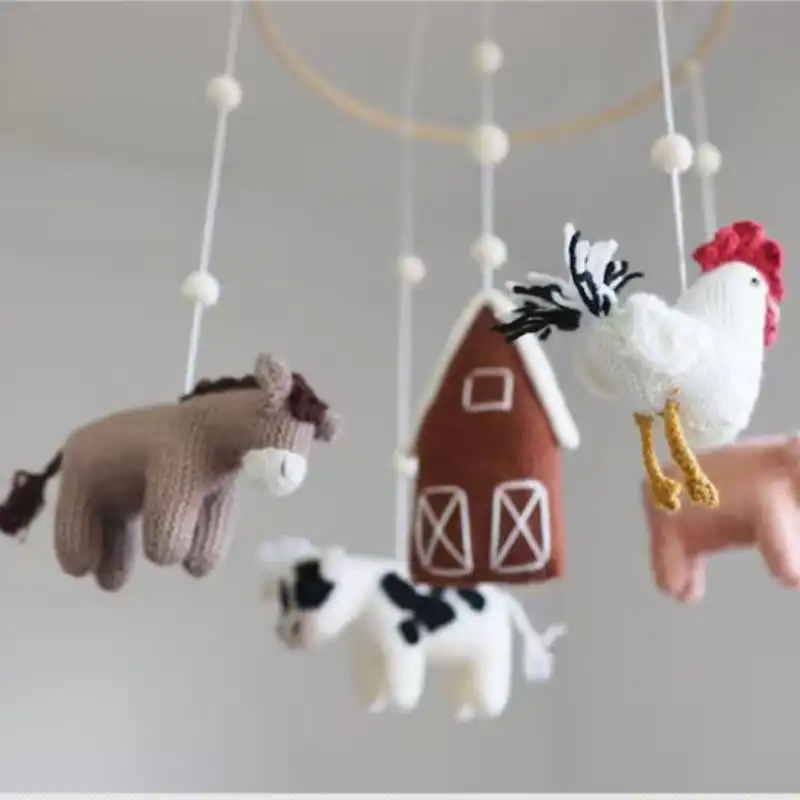 Crochet Farm Animals Mobile