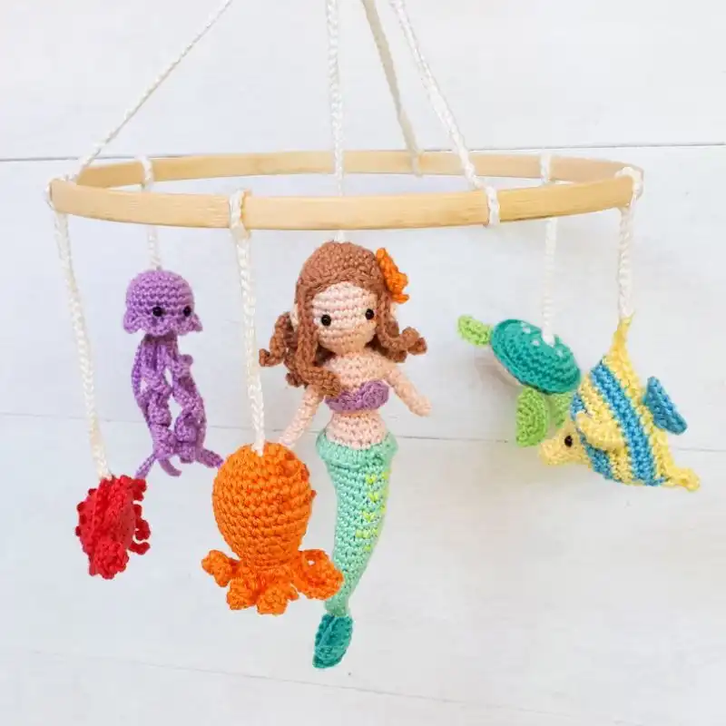 Crochet Mermaid and Sea Creature Mobile