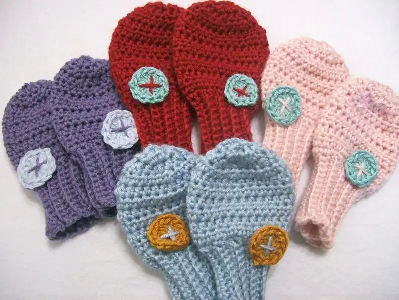 Textured Thumbless Mittens For Babies