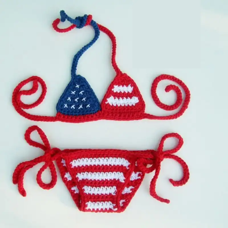 Crochet Patriotic Bikini
