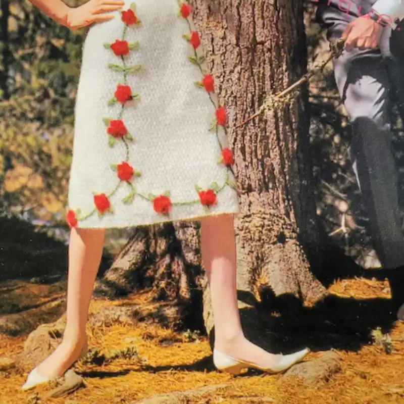 1960s Rosy Skirt And Blouse