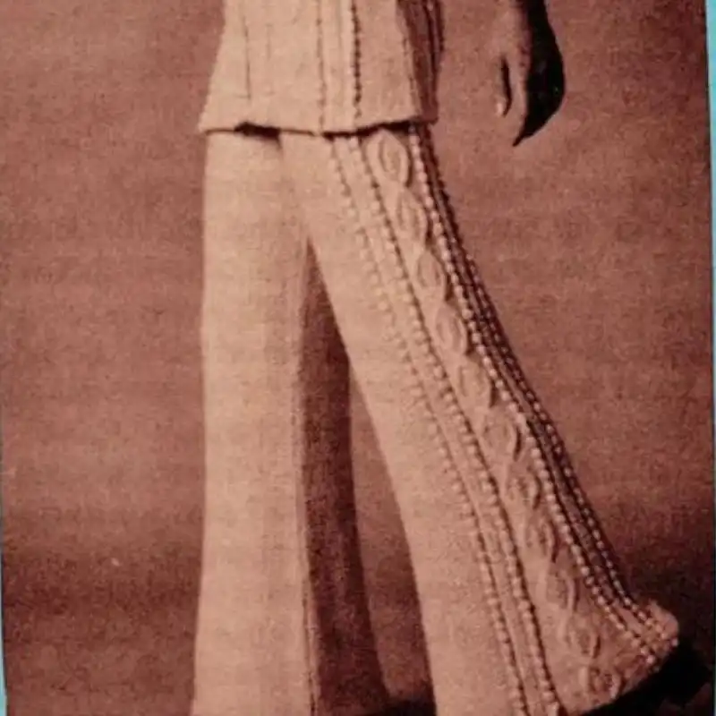 1970s Women's Aran Pantsuit