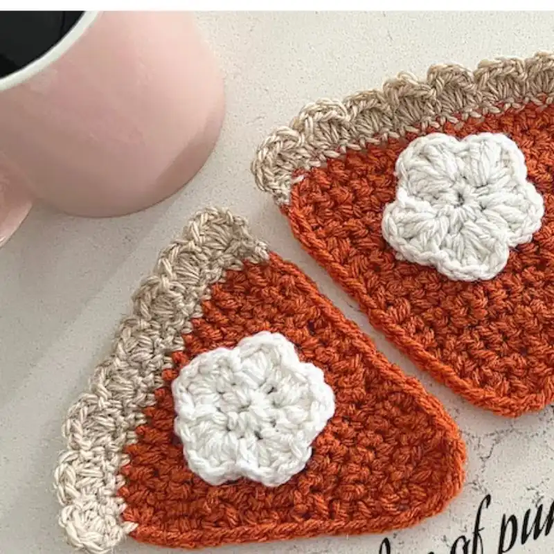 A Slice Of Pumpkin Pie Coasters