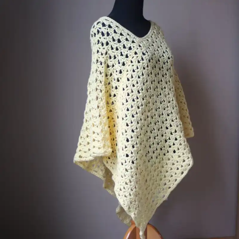 Asymmetrical Crochet Poncho