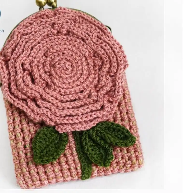 Crocheted Floral Coin Purse
