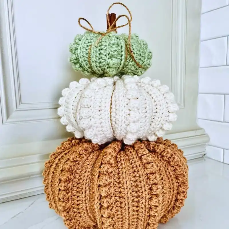 Farmhouse Bobble Pumpkin Crochet