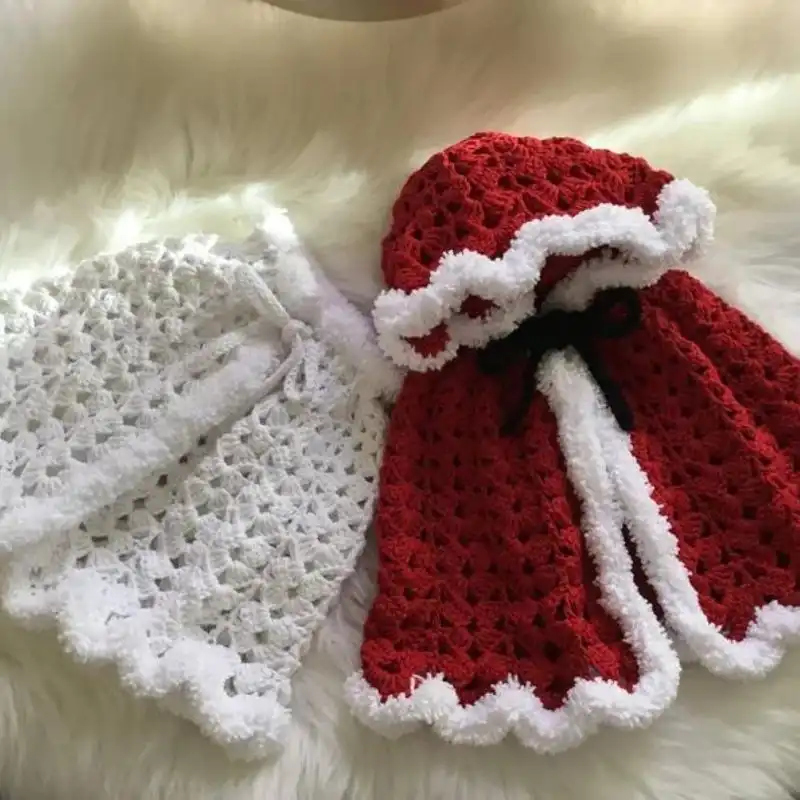 Hooded Santa Cape With Toddler