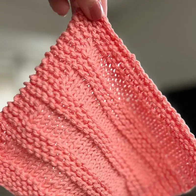 Intarsia Knit Washcloth