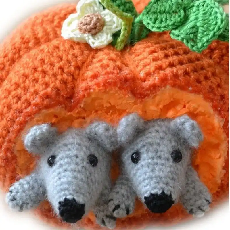 Pumpkin Crochet Pattern Halloween Ornament