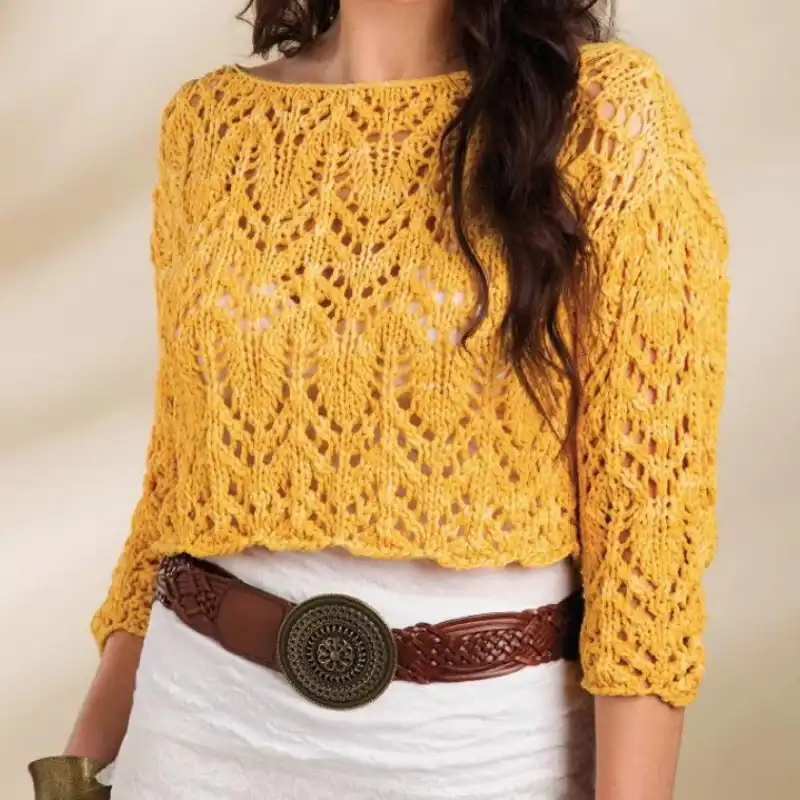 Crop Top Lace Sweater