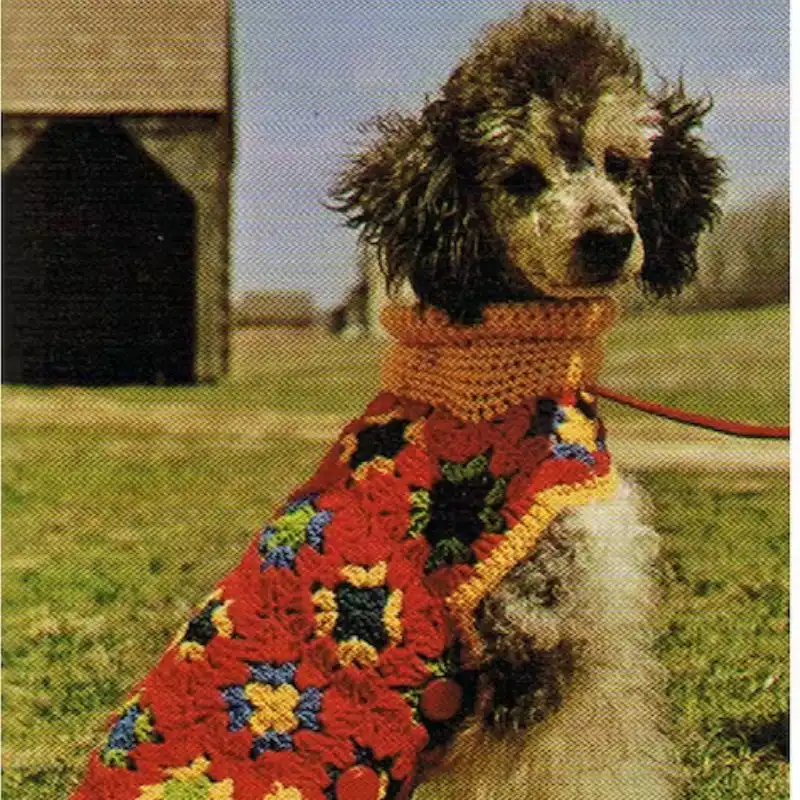 Granny Square Poodle Coat